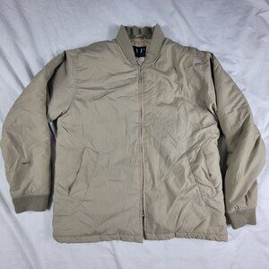 VIP Resortwear Mens Medium Beige Jacket Casual Comfort Work Wear Full Zip